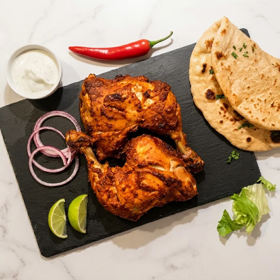 Alfahm Chicken Combo with naan and garlic sauce Regina